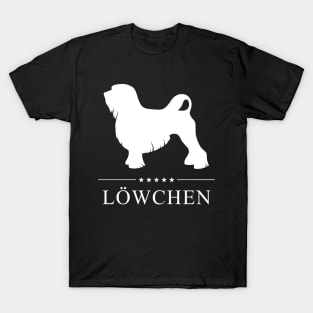 Lowchen Dog White Silhouette T-Shirt